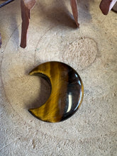 Tiger Eye Moon Carving SKU 26208B