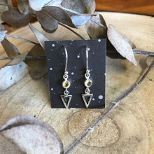 Sterling Silver Citrine Drop Earrings SKU 23184