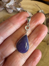 Sterling Silver Sugilite & Clear Quartz Pendant SKU 25358