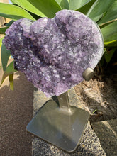 Amethyst Cluster Heart on Stand SKU 26283