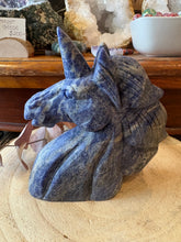 Sodalite Unicorn Head Carving SKU 26592