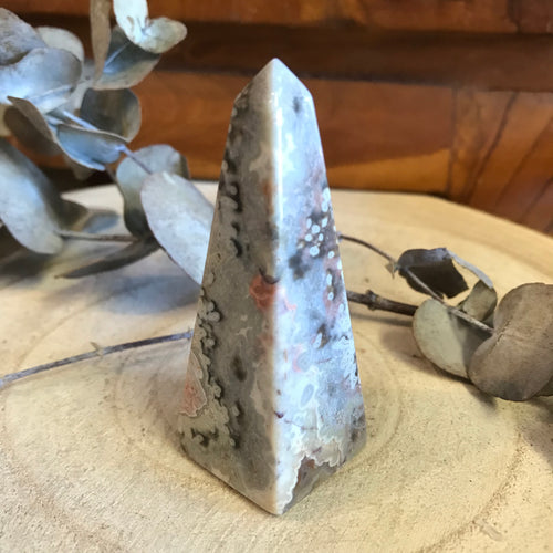 Crazy Lace Agate Obelisk SKU 22485A