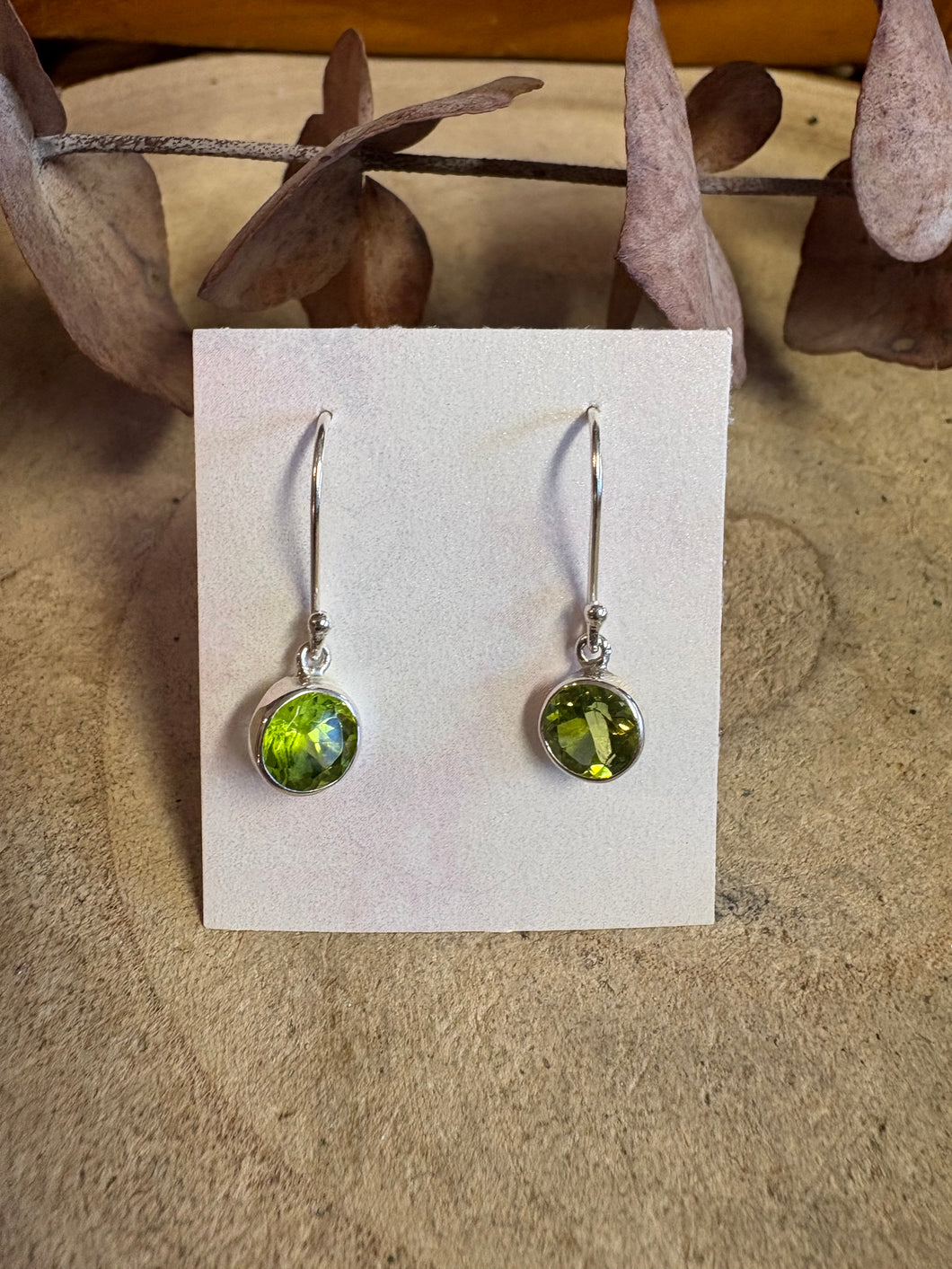 Sterling Silver Peridot Earrings SKU 26345