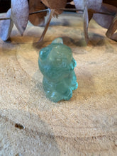 Green Fluorite Cat Carving