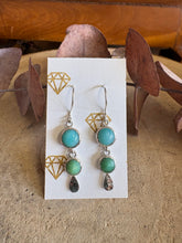 Entia Sterling Silver Amazonite & Chrysophase Drop Earrings SKU 25793