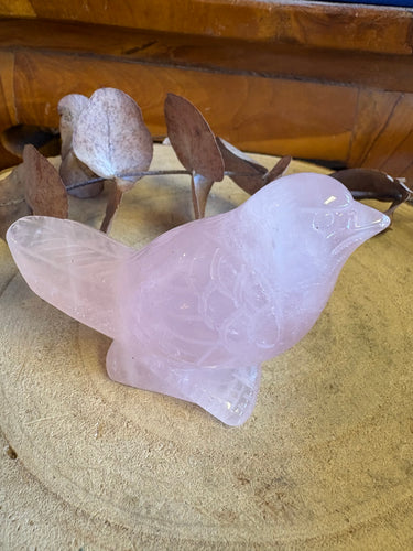 Rose Quartz Bird Carving SKU 26506