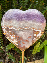 Crazy Lace Amethyst Heart on Stand SKU 27079