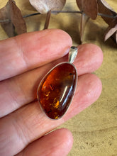 Sterling Silver Baltic Amber Pendant SKU 25901