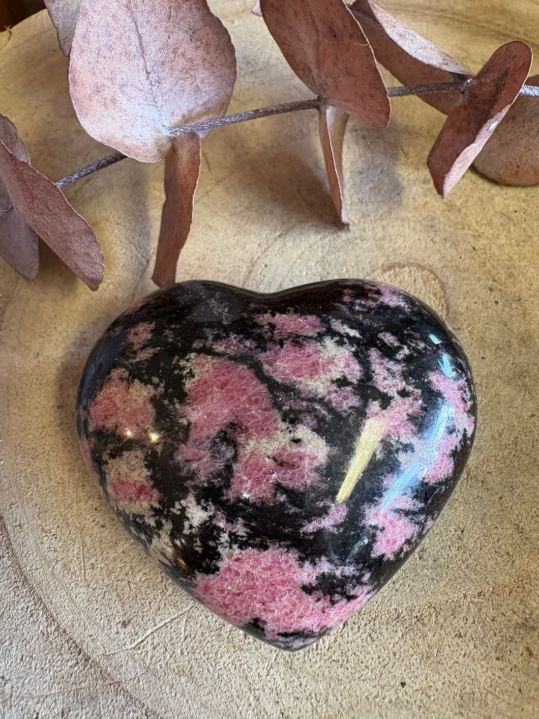 Rhodonite Heart SKU 25975