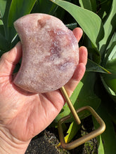 Pink Amethyst Moon on Stand SKU 26268