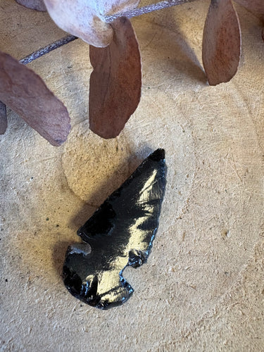 Black Obsidian Arrowhead Carving SKU 24650