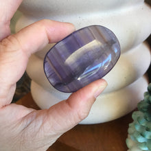 Purple Fluorite Palm Stone SKU 23054
