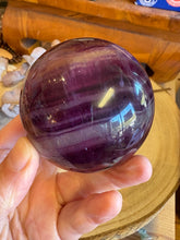 Purple & Orange Fluorite Sphere SKU 25051
