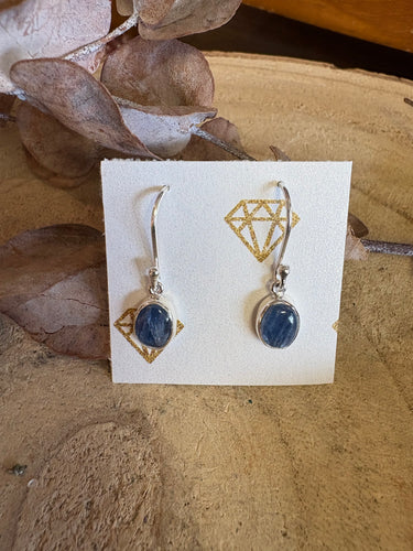 Sterling Silver Blue Kyanite Drop Earrings SKU 25337