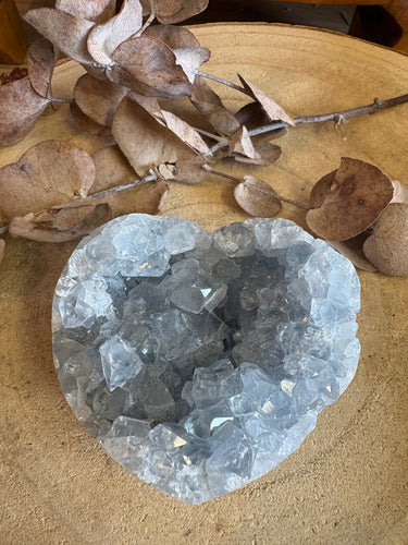 Celestite Cluster Heart SKU 24883