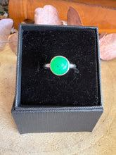 Entia Sterling Silver Green Chrysophase Ring SKU 25811