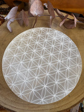 Selenite Flower of Life Charging Plate SKU 25497