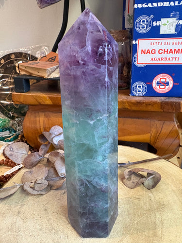 Rainbow Fluorite Point SKU 25040