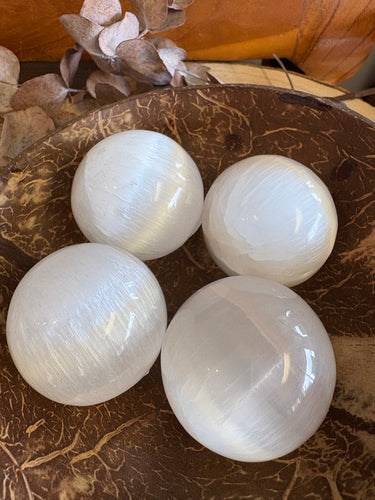 Selenite 4cm Sphere SKU 24446