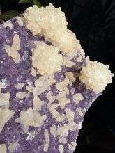 Amethyst Cluster Heart with Calcite Flowers SKU 26551