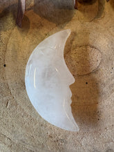 Clear Quartz Moon Carving SKU 26679