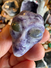 Lepidolite & Labradorite Alien Head Carving SKU 26223