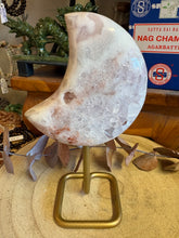 Pink Amethyst Moon on Stand SKU 26269