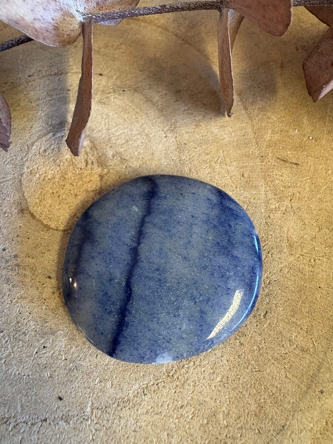 Blue Quartz Smooth Stone SKU 25601C