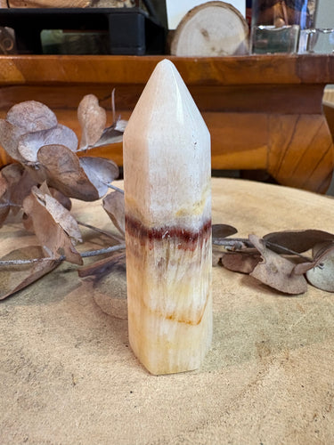 Red Aragonite Point SKU 24591