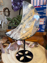 Golden Healer Quartz Moon on Stand SKU 26490
