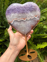 Crazy Lace Amethyst Heart on Stand SKU 27079