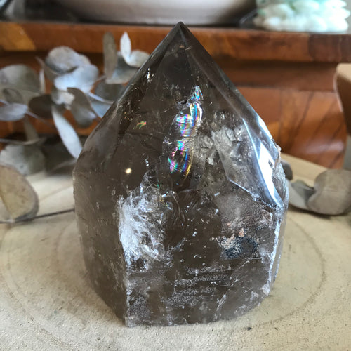 Smoky Quartz Base Cut Point SKU 22797