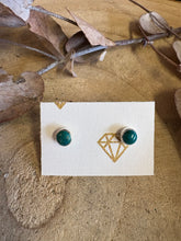 Sterling Silver Chrysocolla Stud Earrings SKU 25352