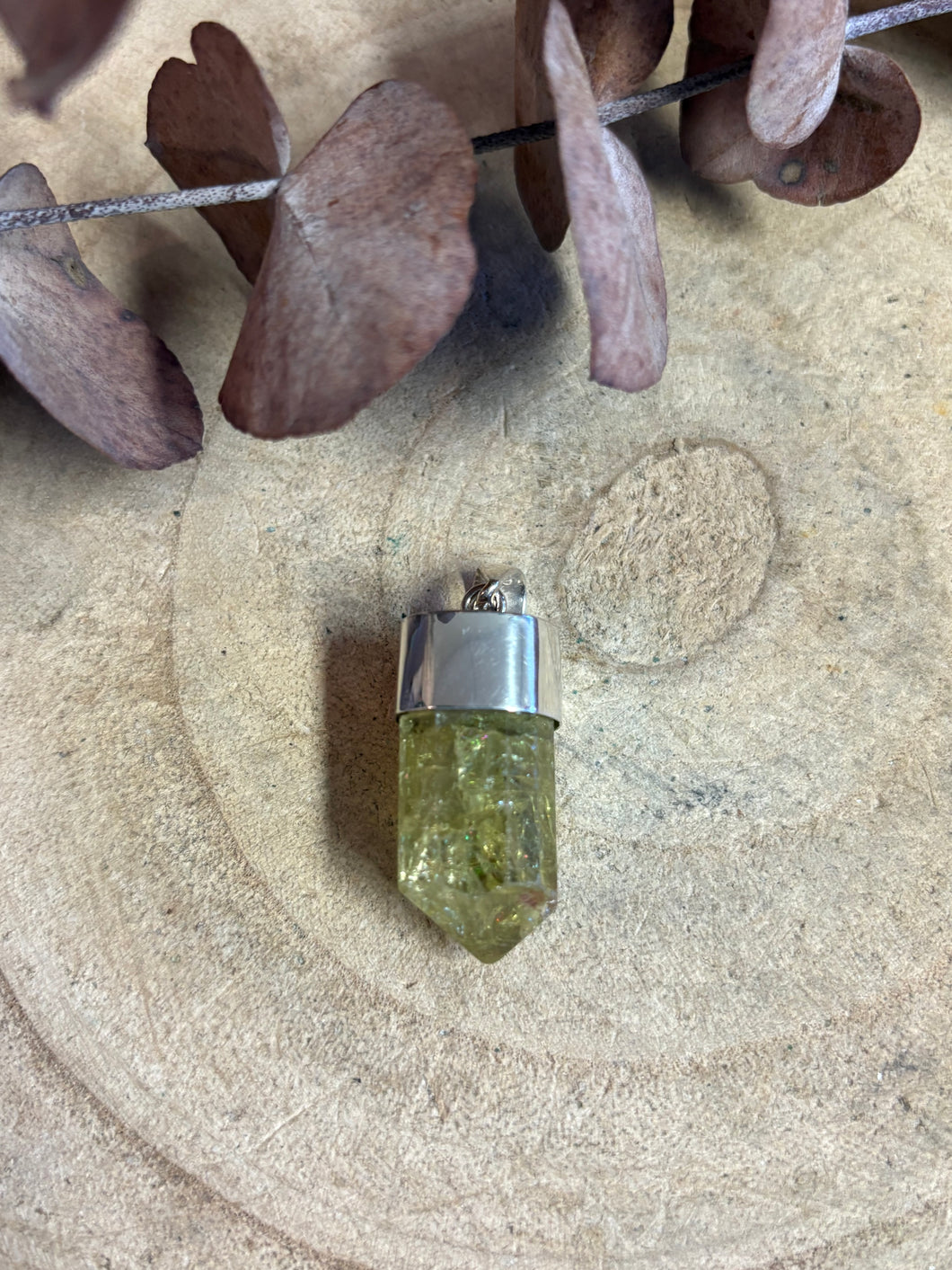 Sterling Silver Golden Apatite Pendant SKU 26339