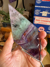 Rainbow Fluorite Diamond on Stand SKU 26450
