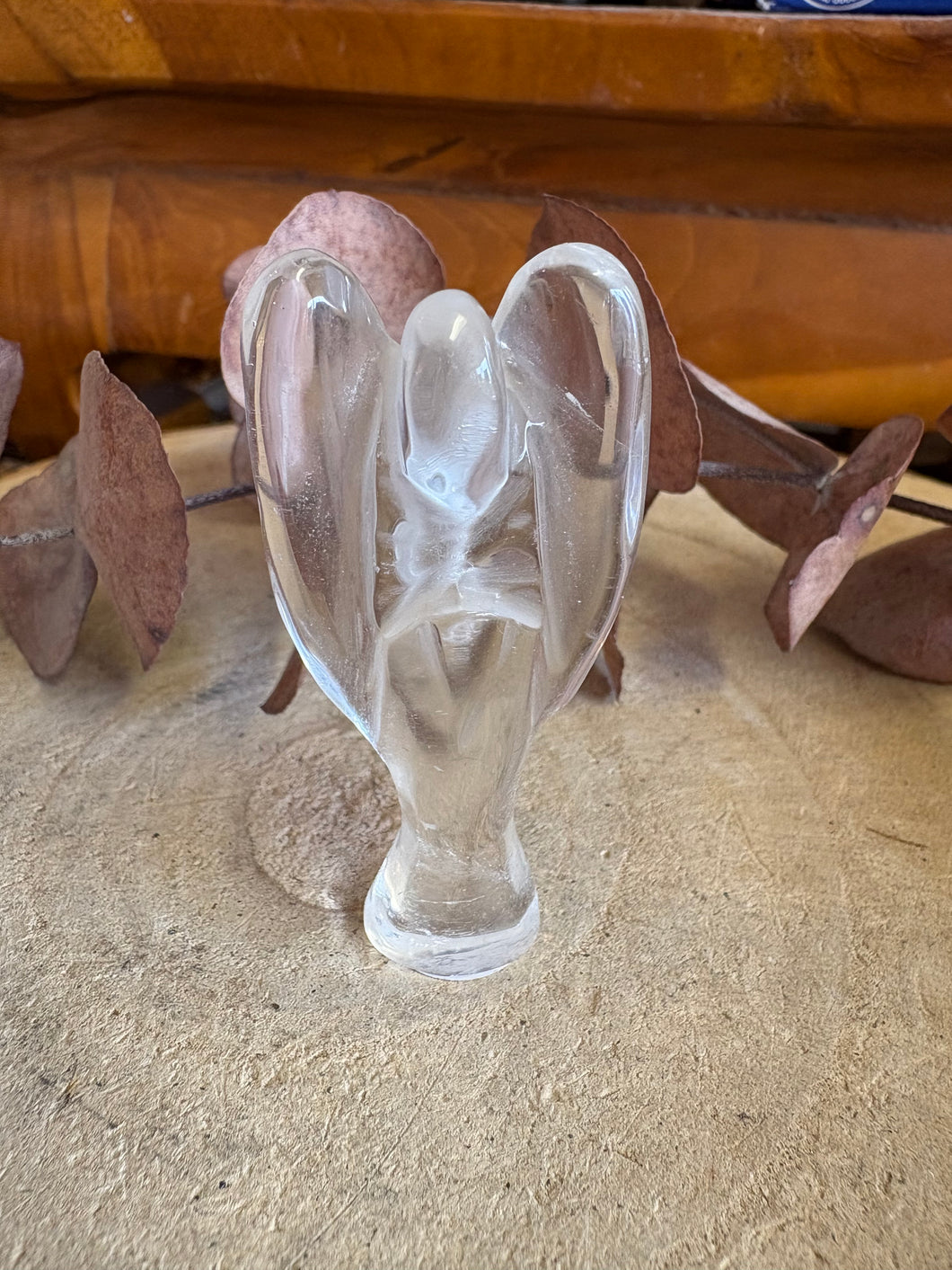 Clear Quartz Angel Carving SKU 25418B