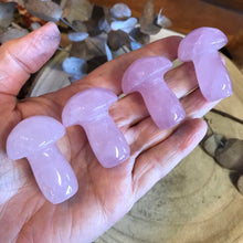 Rose Quartz Mushroom Carvings SKU 23661