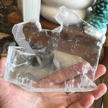 Selenite Slice on Stand SKU 23002
