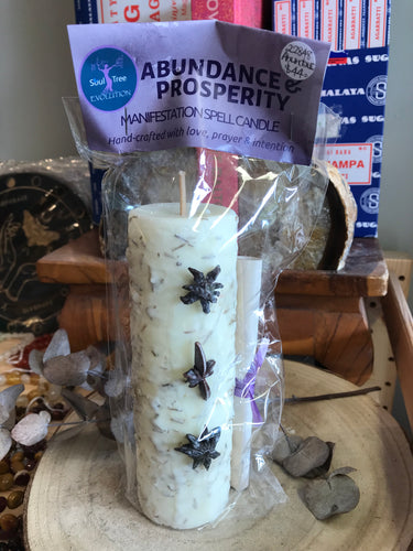 Soultree Evolution - Abundance & Prosperity Manifestation Spell Candle