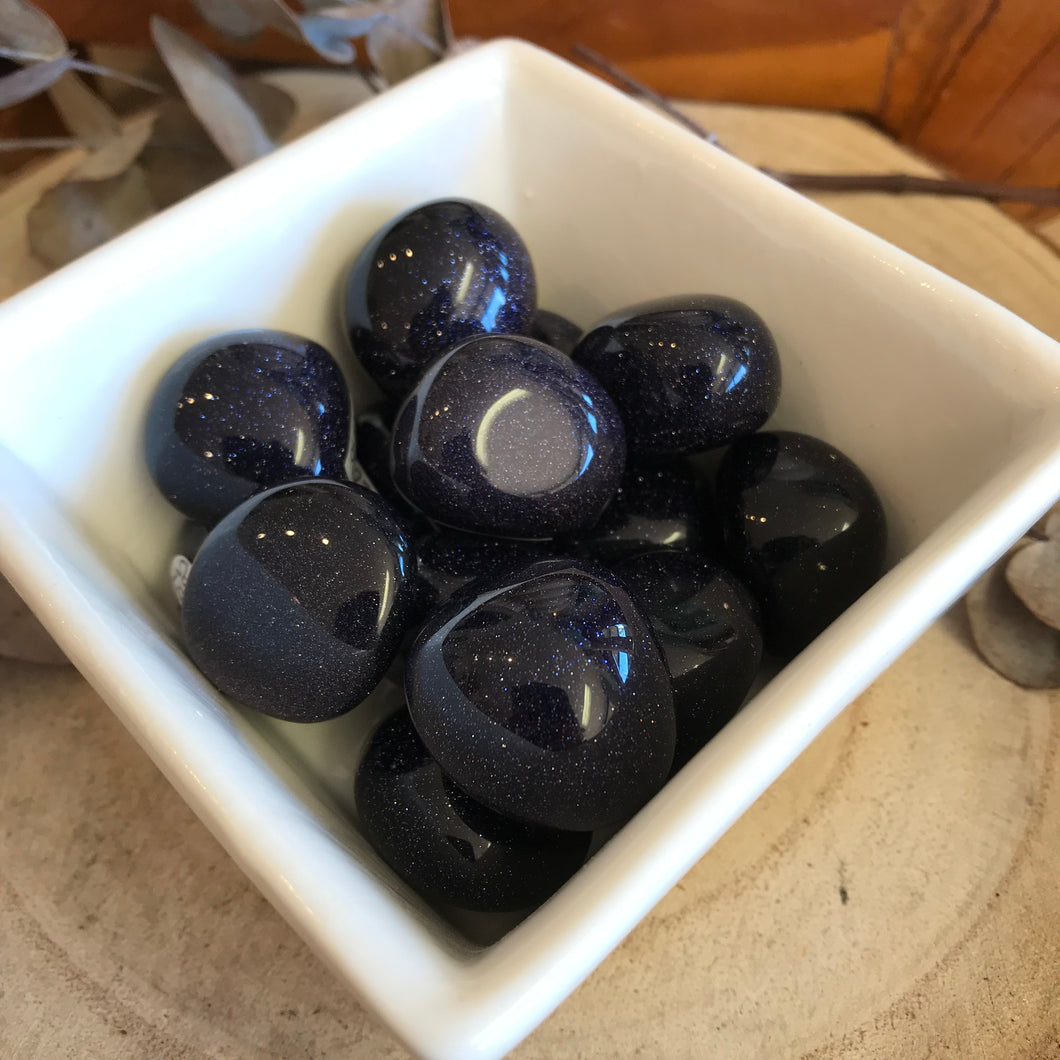 Blue Goldstone Tumblestones SKU 23007
