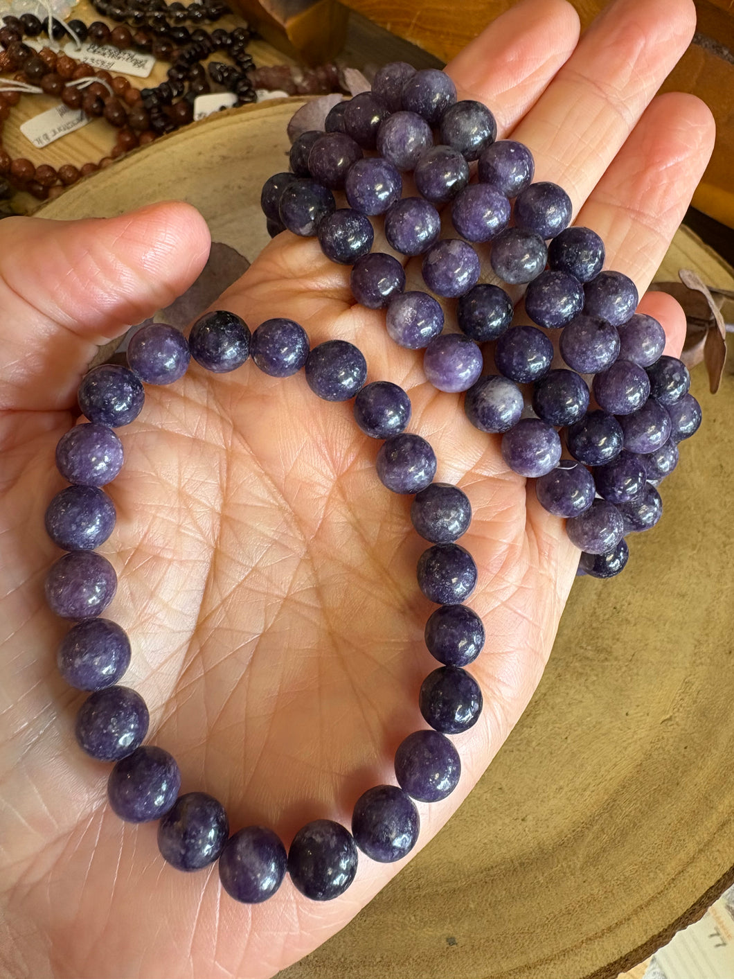 Lepidolite Bead Bracelets SKU 25505