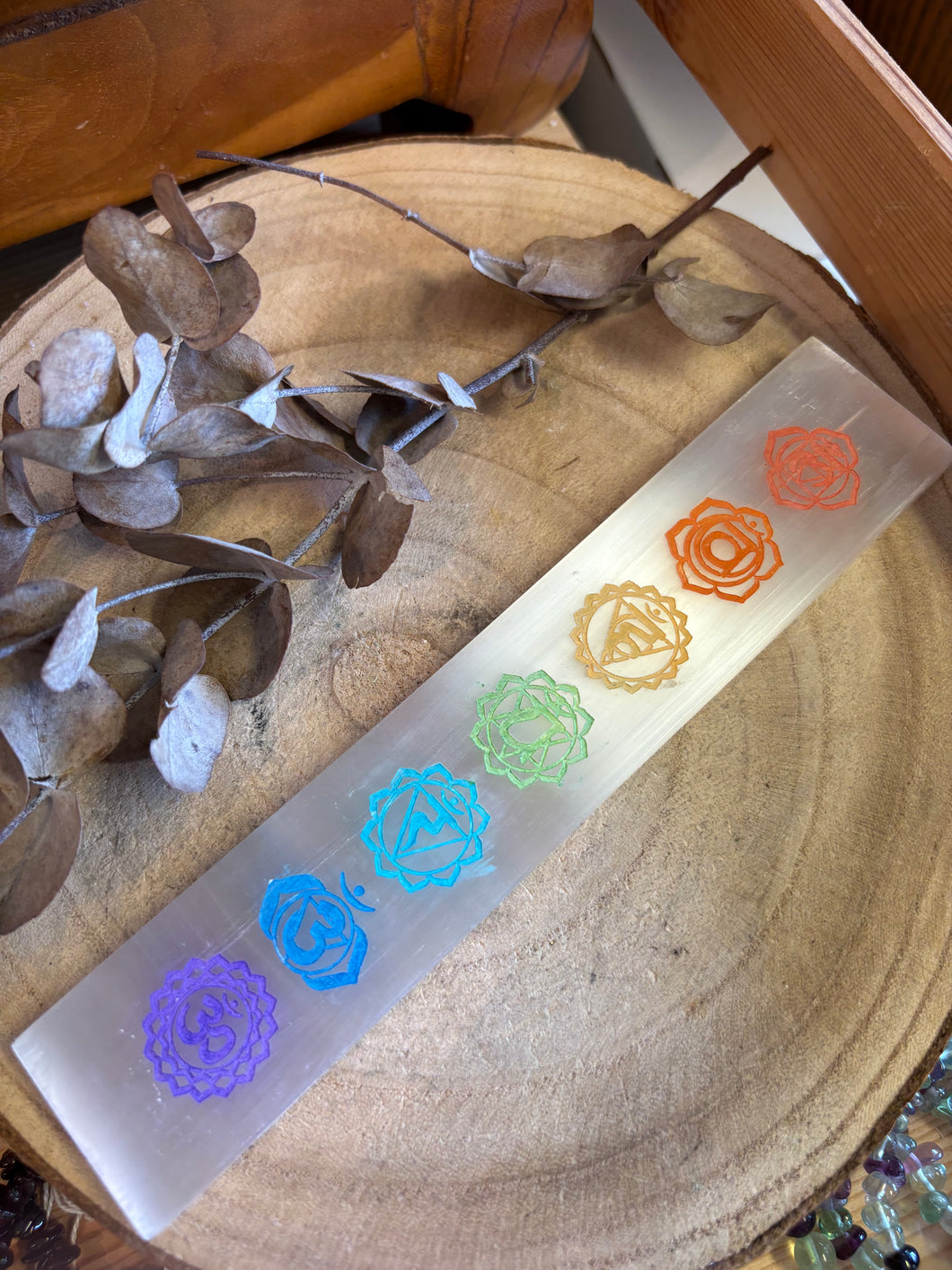 Selenite Chakra Slice SKU 23933