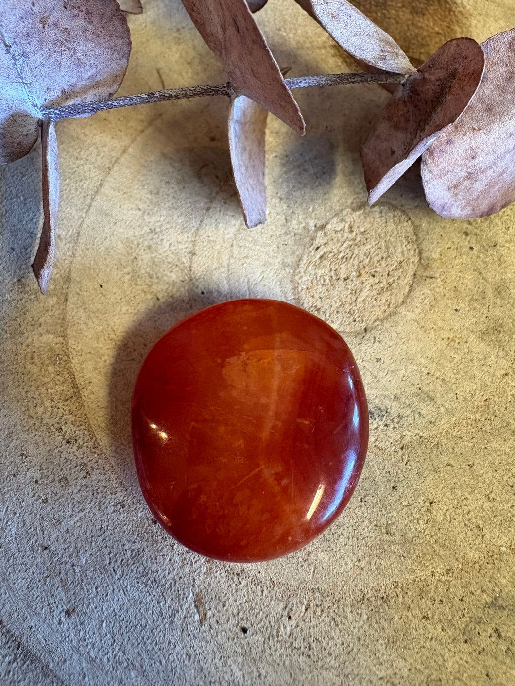 Carnelian Palm Stone SKU 25857