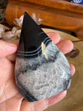 Black Banded Agate & Quartz Freeform SKU 25058