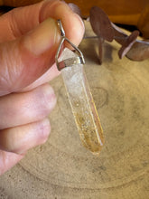Sterling Silver Citrine Double Terminated Point Pendant SKU 26086