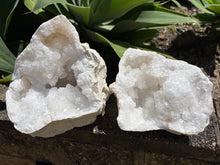 Cracked Quartz Geode Pair SKU 25100B