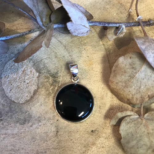 Sterling Silver Black Onyx Pendant SKU 23880