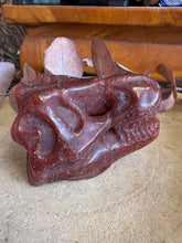 Strawberry Quartz Dinosaur Head Carving SKU 25629SQ