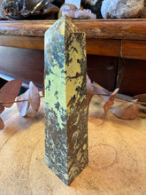 Serpentine & Pyrite Obelisk SKU 26884