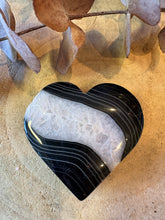 Black Banded Agate & Quartz Heart SKU 26744